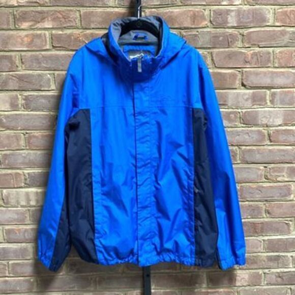 Eddie Bauer Blue Water Edge Light Weight Hooded Jacket Size Large - Picture 2 of 9